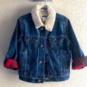 NEW Kids Denim Sherpa Jacket XS (5)
